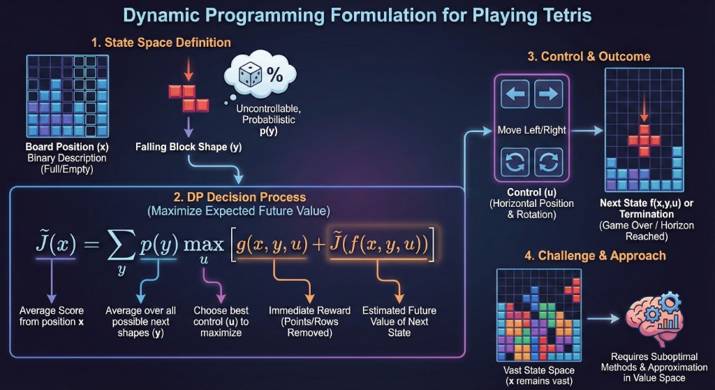 DP Formulation for Tetris Infographic